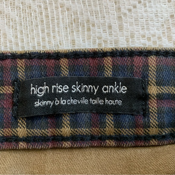 Ella Moss High-Rise Plaid Skinny Ankle Jeans - Picture 7 of 12